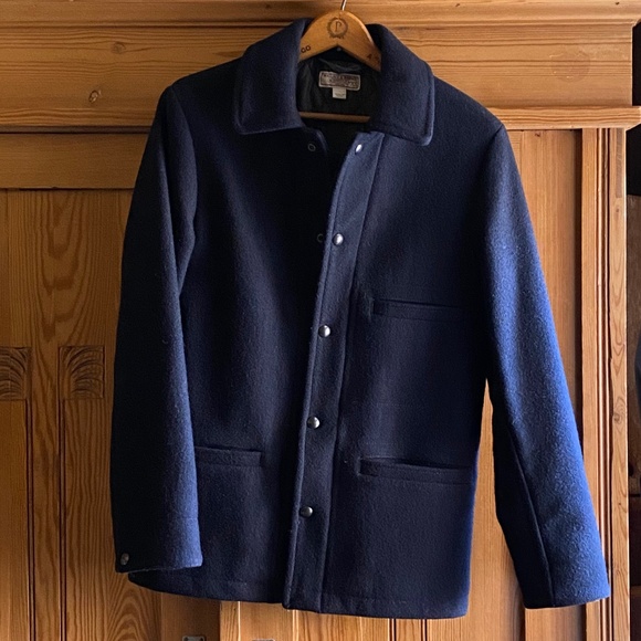 Wallace & Barnes Dark Navy Wool Coat XS - Picture 1 of 4